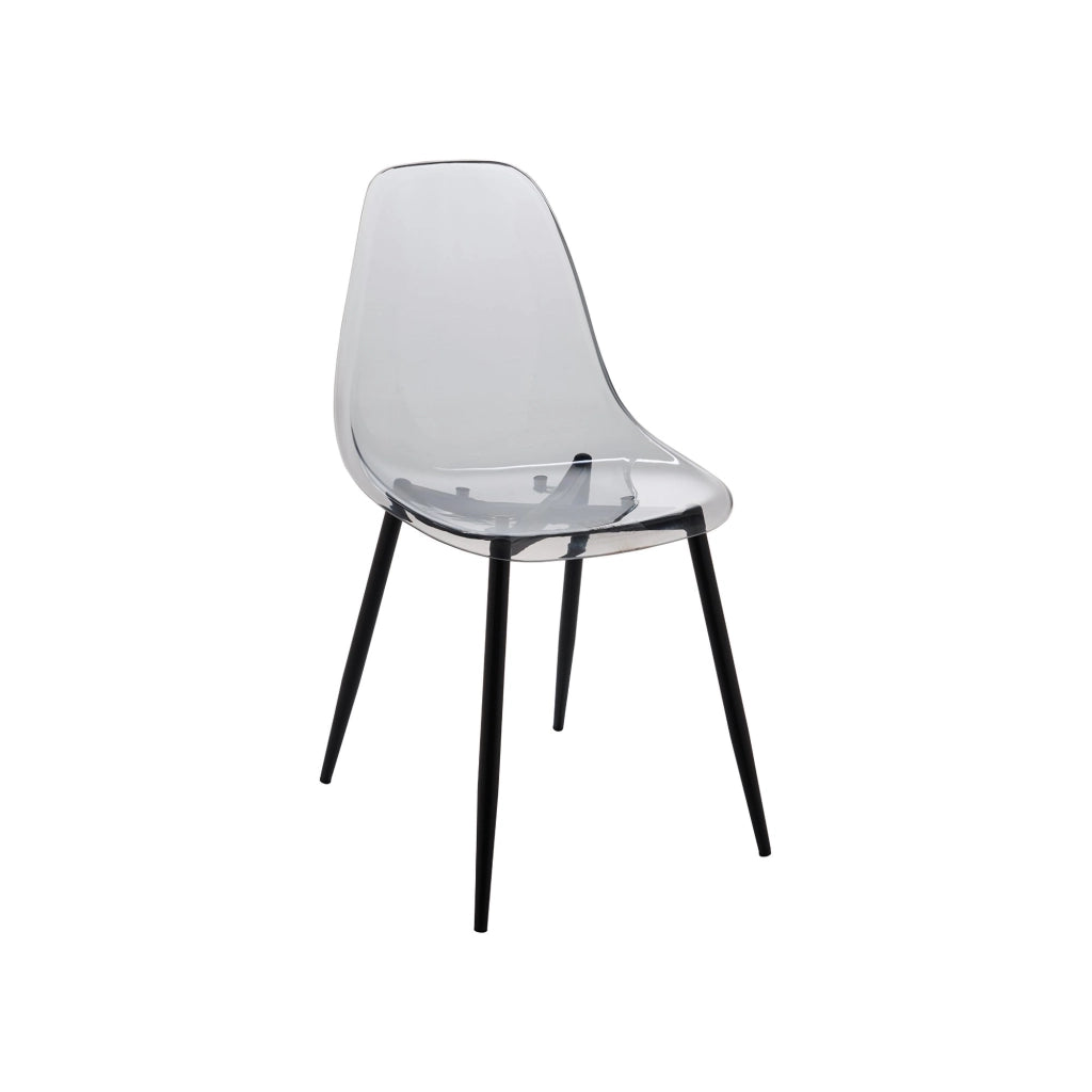 Set di 4 sedie Amstrong, Poltrona in PET, Sedia da pranzo ergonomica, Seduta per riunioni, 53x46h81 cm, FumÒ©
