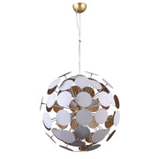 Lampadario Italux Mailone bianco/oro 6xE14 50cm dimmerabile