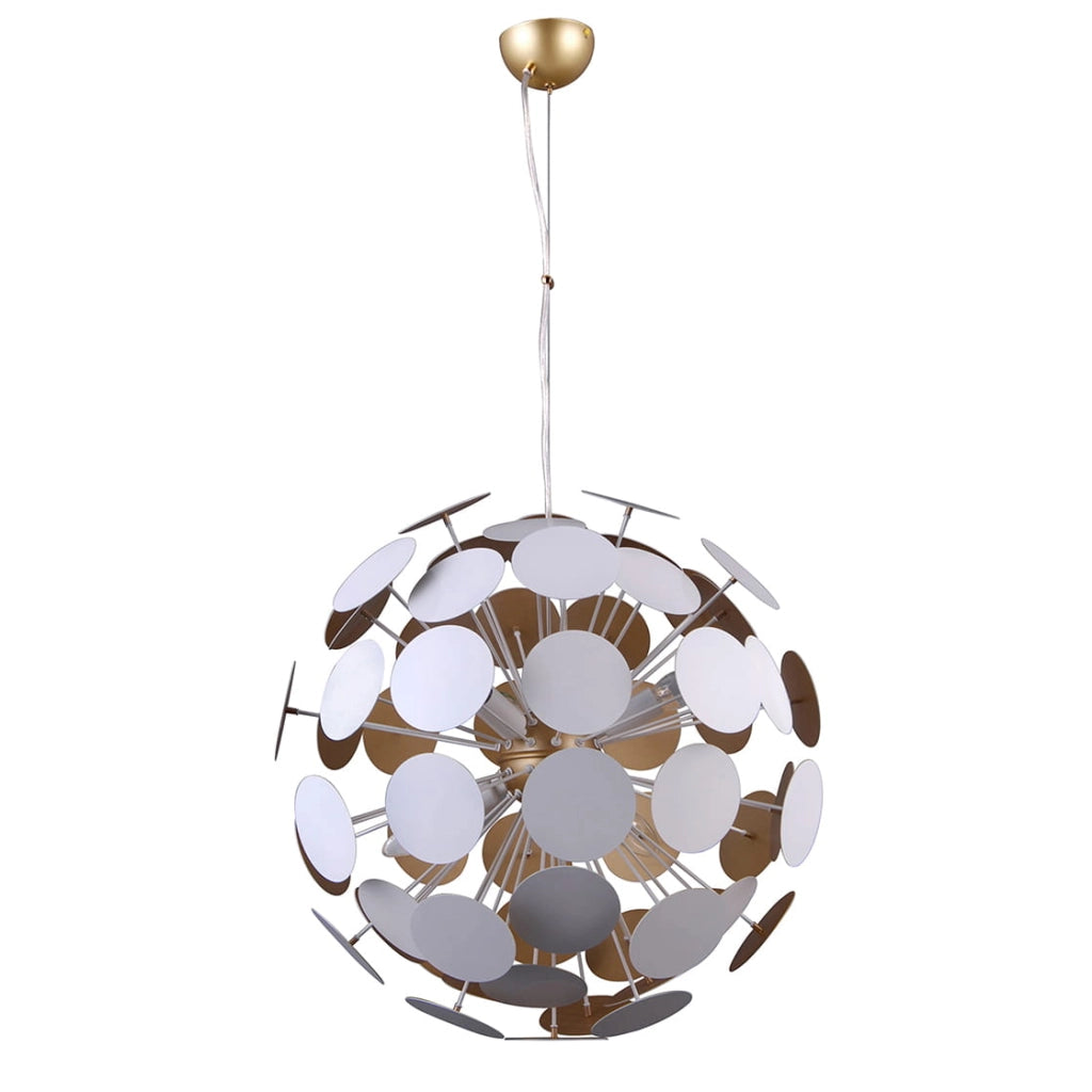 Lampadario Italux Mailone bianco/oro 6xE14 50cm dimmerabile