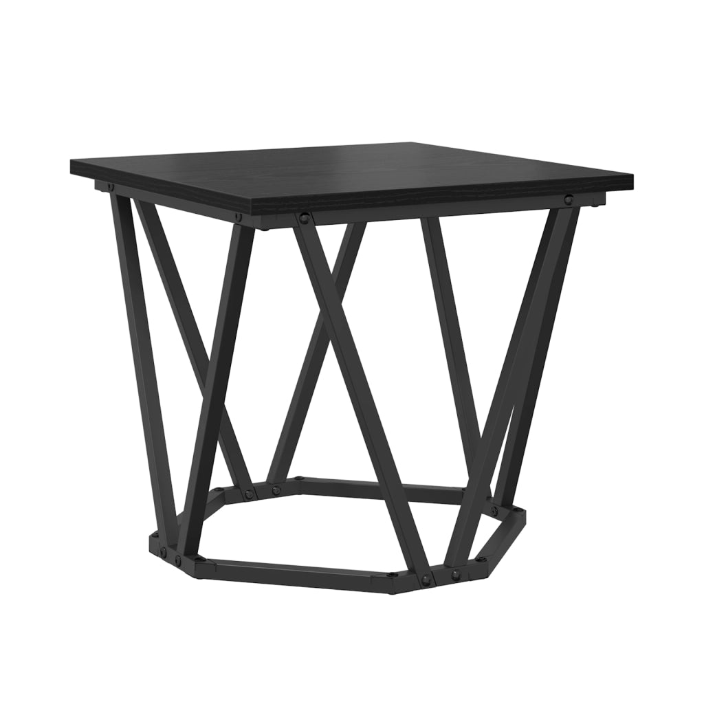 Tavolini 2 pz Nero Rovere Legno Ingegnerizzato