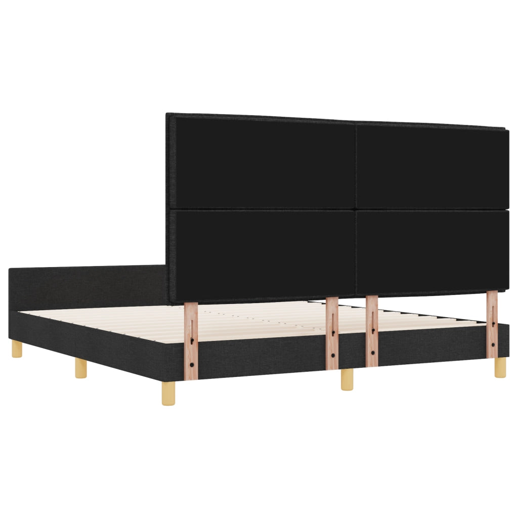 Struttura letto  nera 180x200 cm in tessuto
