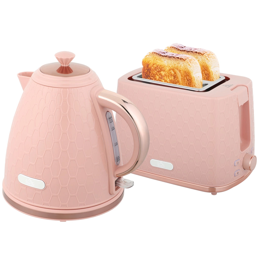 Set Bollitore e Tostapane ¨C Xylo ¨C 1,7L 2200W Rosa con Spegnimento Automatico