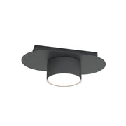 Lampada da soffitto Diaz in acciaio nero opaco