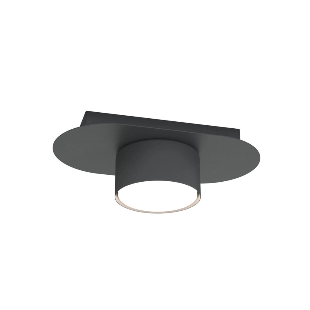 Lampada da soffitto Diaz in acciaio nero opaco