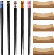 Set di Spiedini da Cibo 5 Pezzi - Supporti per Spiedini in Legno - Spiedini da Cibo Antiscivolo - Materiale Vezzolico Duraturo - Lunghezza Totale 24 cm - Adatto per Uso Familiare - Spiedini per Pasta