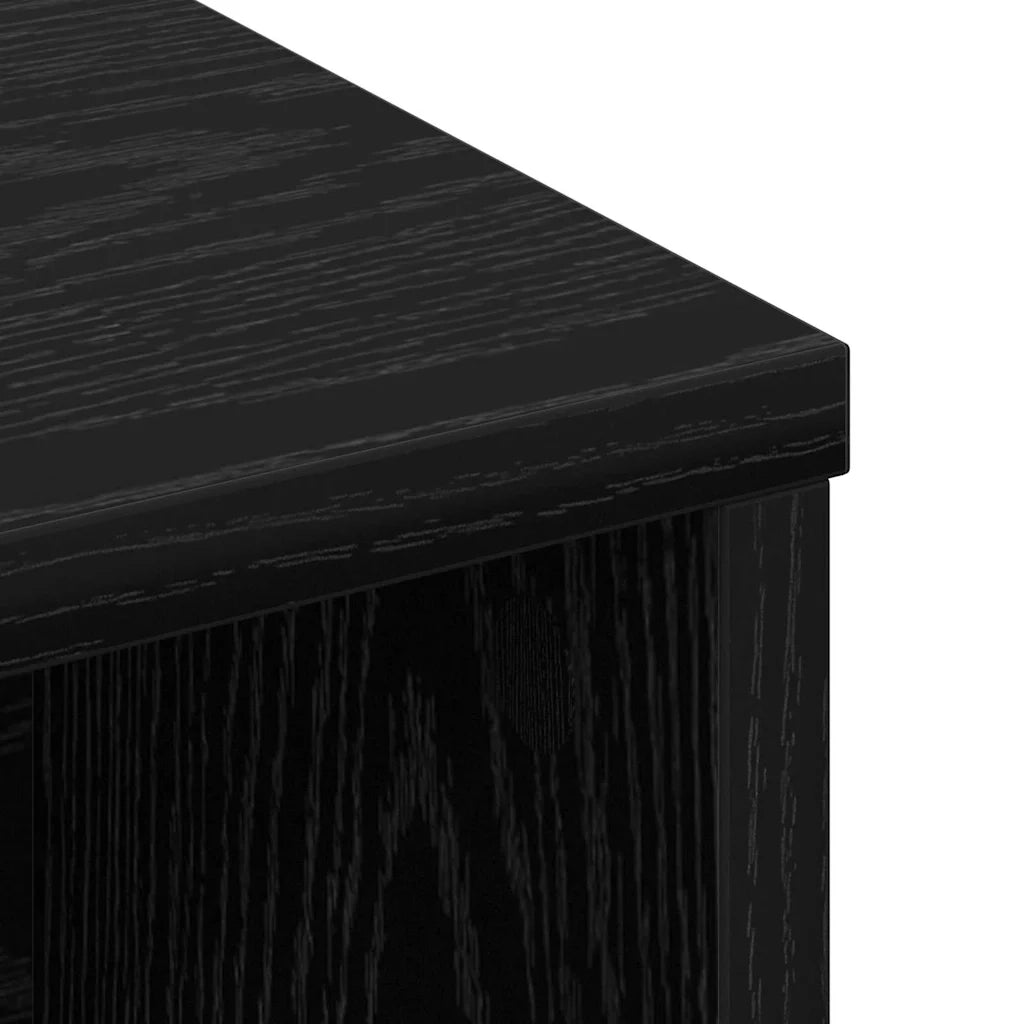vidaXL Testata del letto con testiera Rovere nero Legno Ingenerizzato