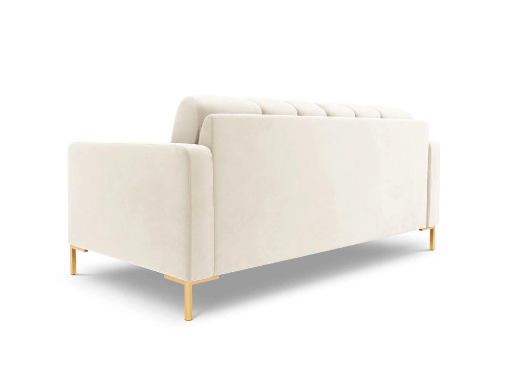 Cosmopolitan Design - Divano "Bali" 2 posti in velluto beige chiaro 