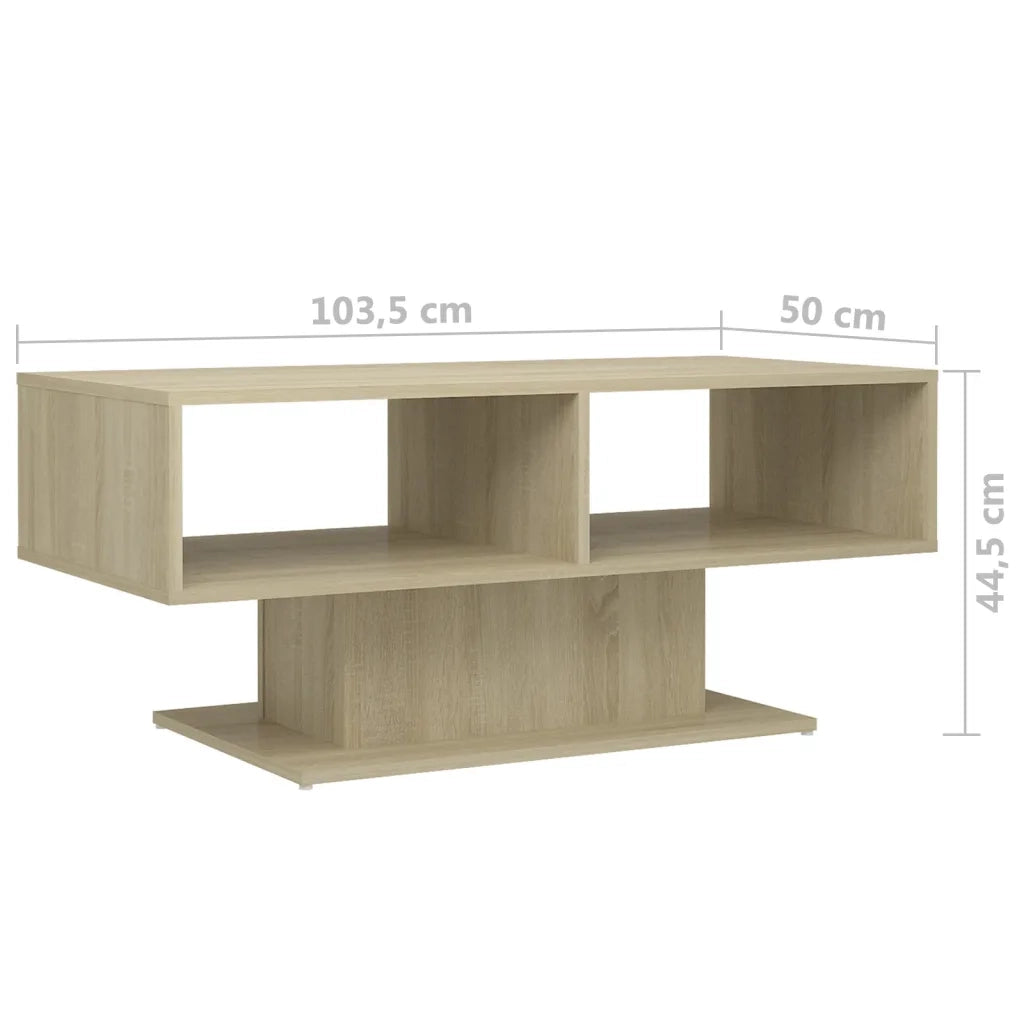 Tavolino da CaffÃ¨ Rovere Sonoma 103,5x50x44,5 cm in Truciolato cod mxl 9962