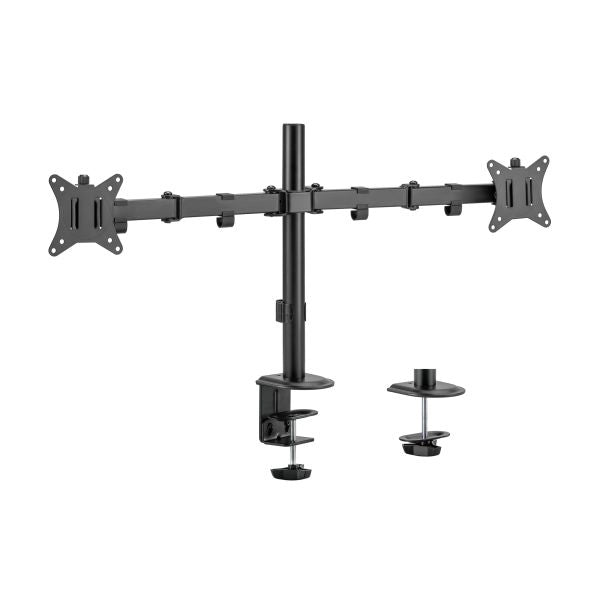 Equip staffa di montaggio da tavolo articolata per doppio monitor da 17“-32”, nero - 65015707101