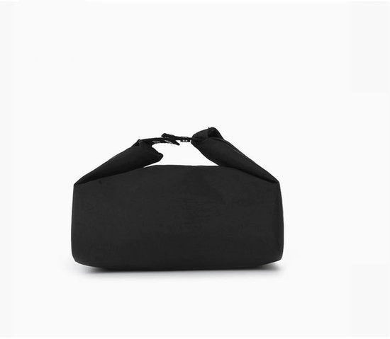 Tas Geïsoleerde per Bento, Oprolbaar, Idonea per Viaggi, Interno Impermeabile | Mantiene Alimento Freddo (Nero)