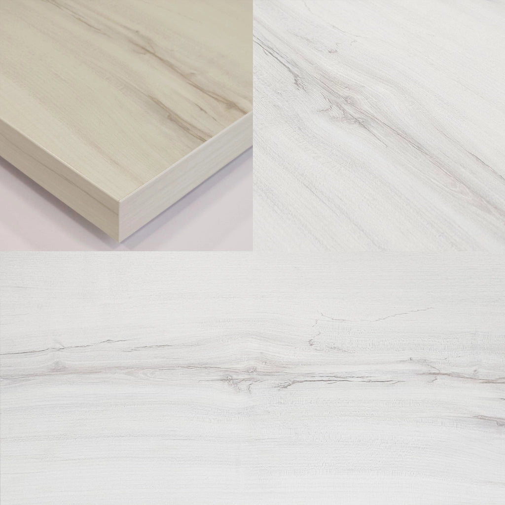 Scrivania Salvaspazio, 99x90x35cm, retrattile, Scrivanie Moderne, Bianco venato