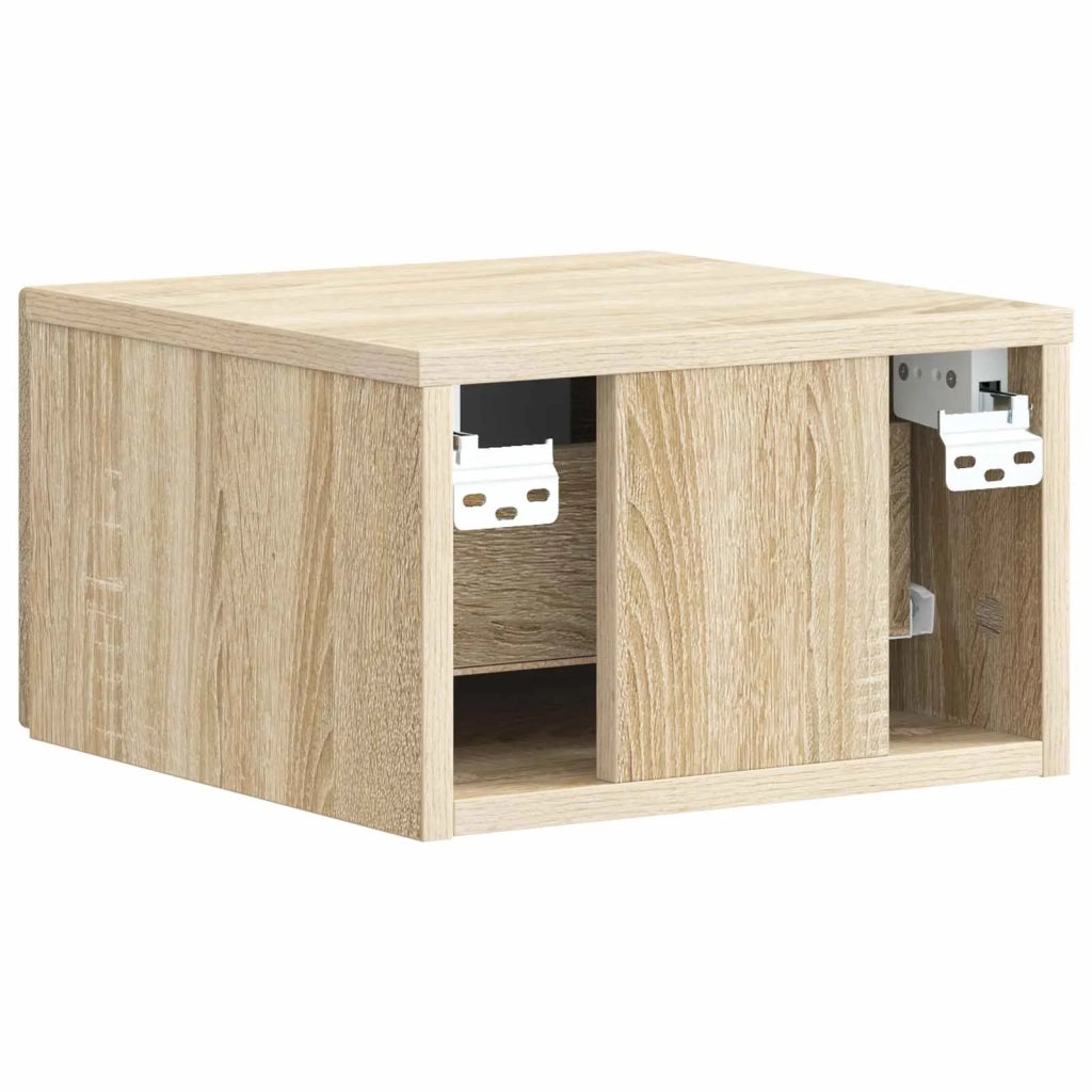 Mobiletto da notte a muro Rovere Sonoma 33 x 34,5 x 20 cm