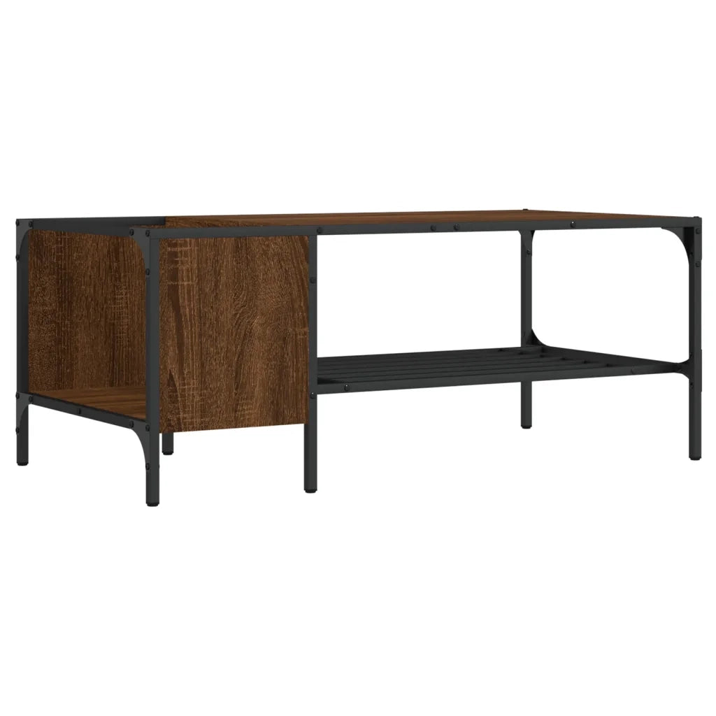 Tavolino Salotto Ripiano Rovere Marrone 100x51x40cm Multistratocod mxl 134198