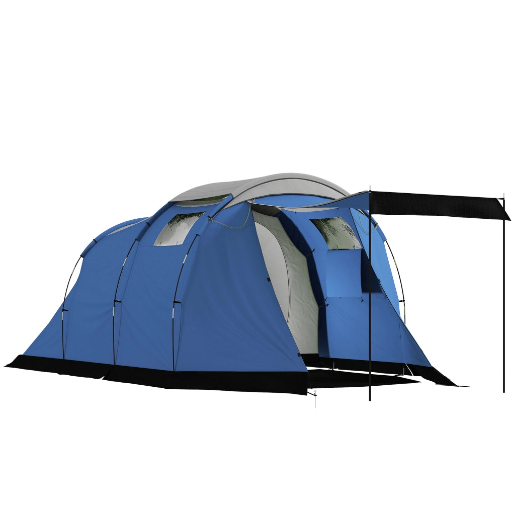 Tenda da campeggio tunnel 4 persone ¨C zephmum ¨C blu scuro 190x300x300 cm