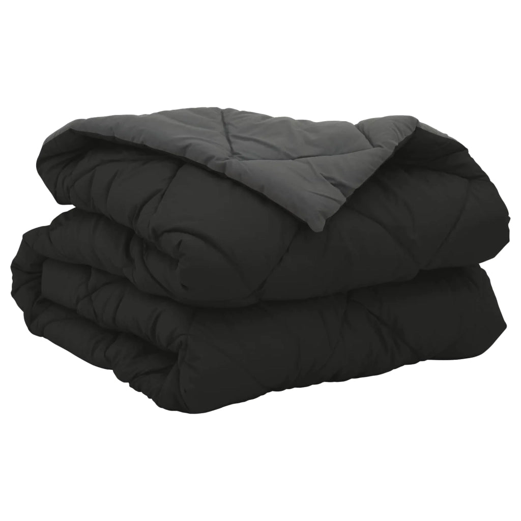 Piumone | Duvet Estivo Nero e antracite 200 x 135 cm Microfibra