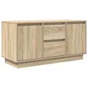 Mobile porta TV con luci a LED 100 x 41 x 50 cm ampio vano contenitore stile contemporaneo legno di rovere Sonoma ingegnerizzato 02_0051619