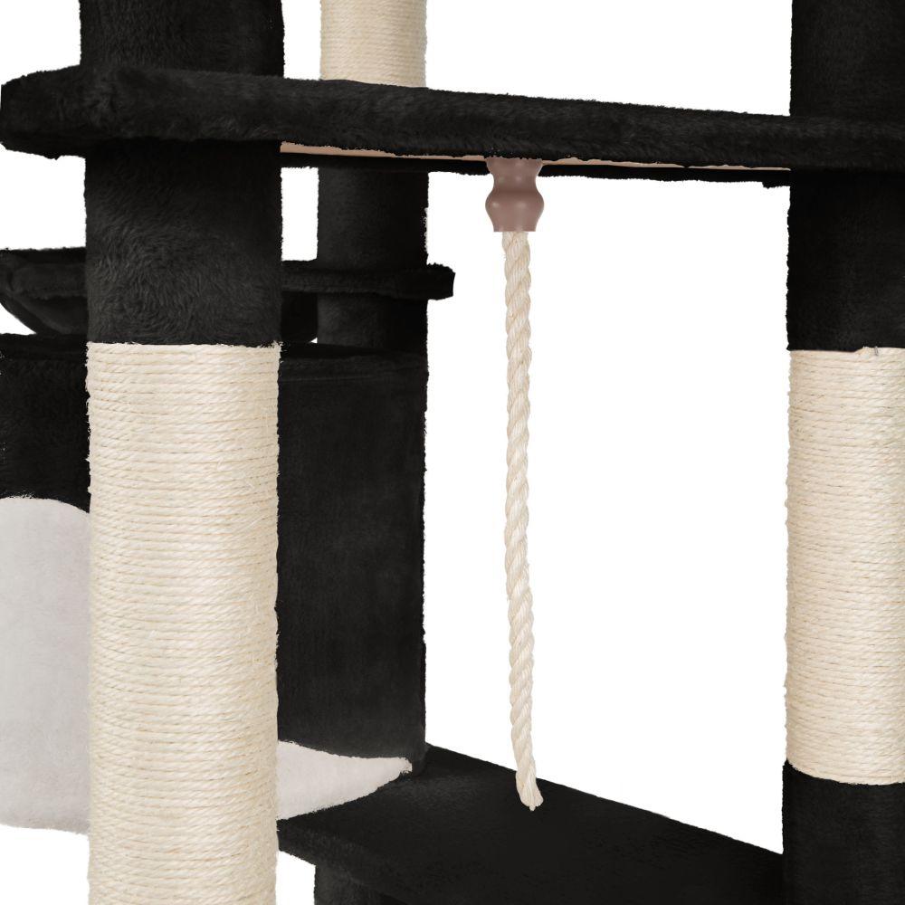 Tiragraffi per gatti 204 cm nero/bianco 3708116