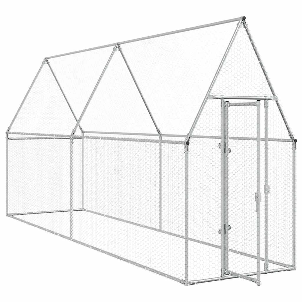 Pollaio Silver 400 x 100 x 190 cm acciaio zincato Silver 02_0041669