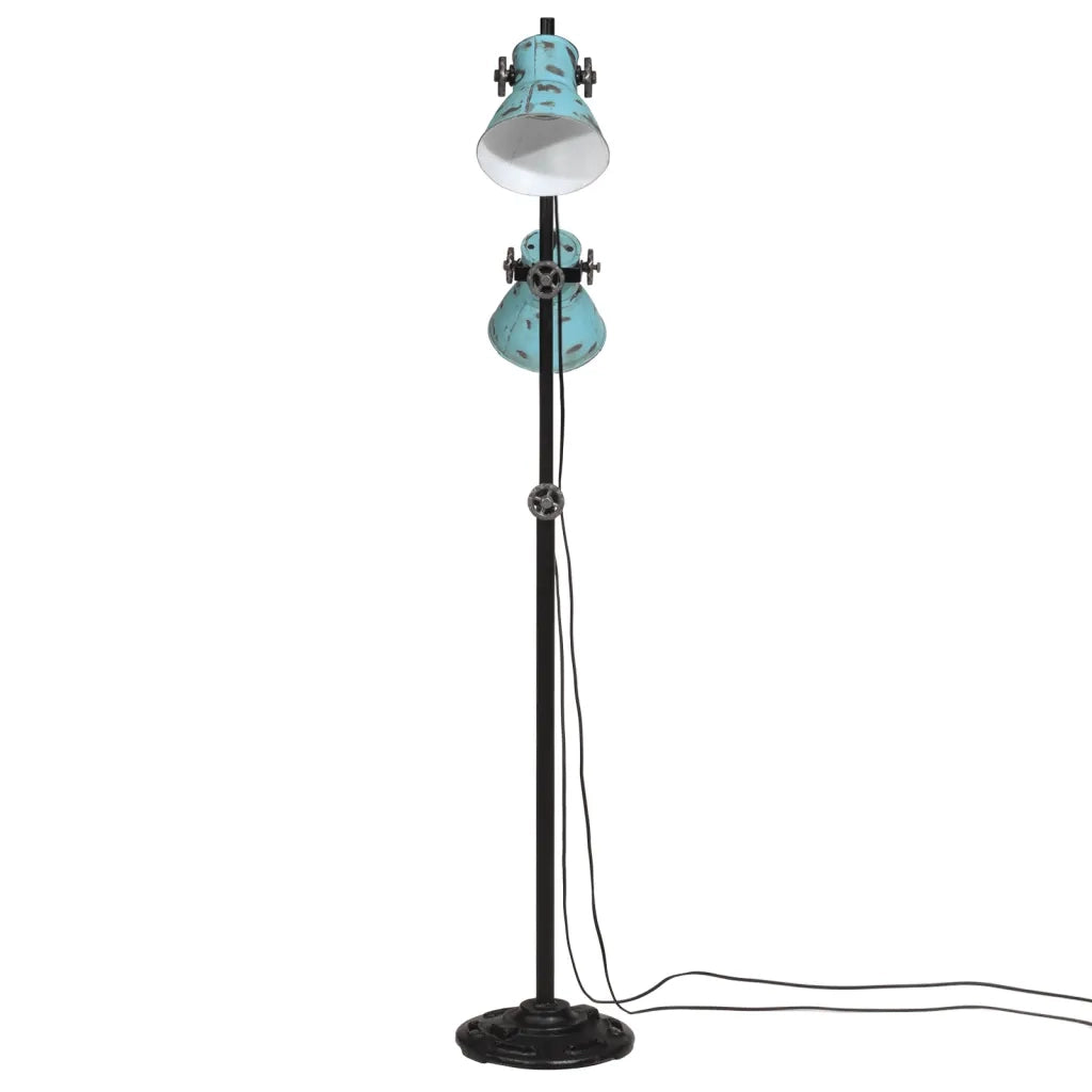 Lampada da Terra 25 W Blu Anticato 25x25x90/140 cm E27 CFW7364926
