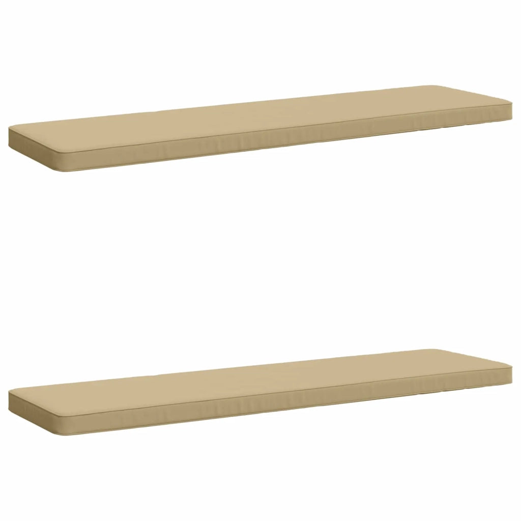 Cuscini per Panchina a 2 Pezzi VUGHT 2 pz 100% Poliestere Beige 951427