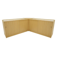 Set Banconi LED Acero Demeter K1500 B1500 LM60 Vetrina Negozio con Serratura