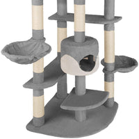 Tiragraffi per gatti 201 cm grigio/bianco 3708079