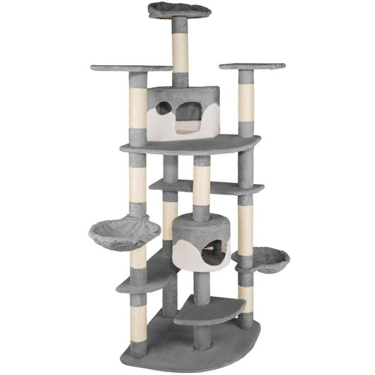 Tiragraffi per gatti 201 cm grigio/bianco 3708079