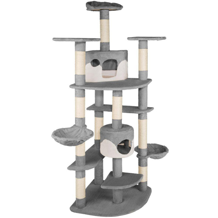 Tiragraffi per gatti 201 cm grigio/bianco 3708079