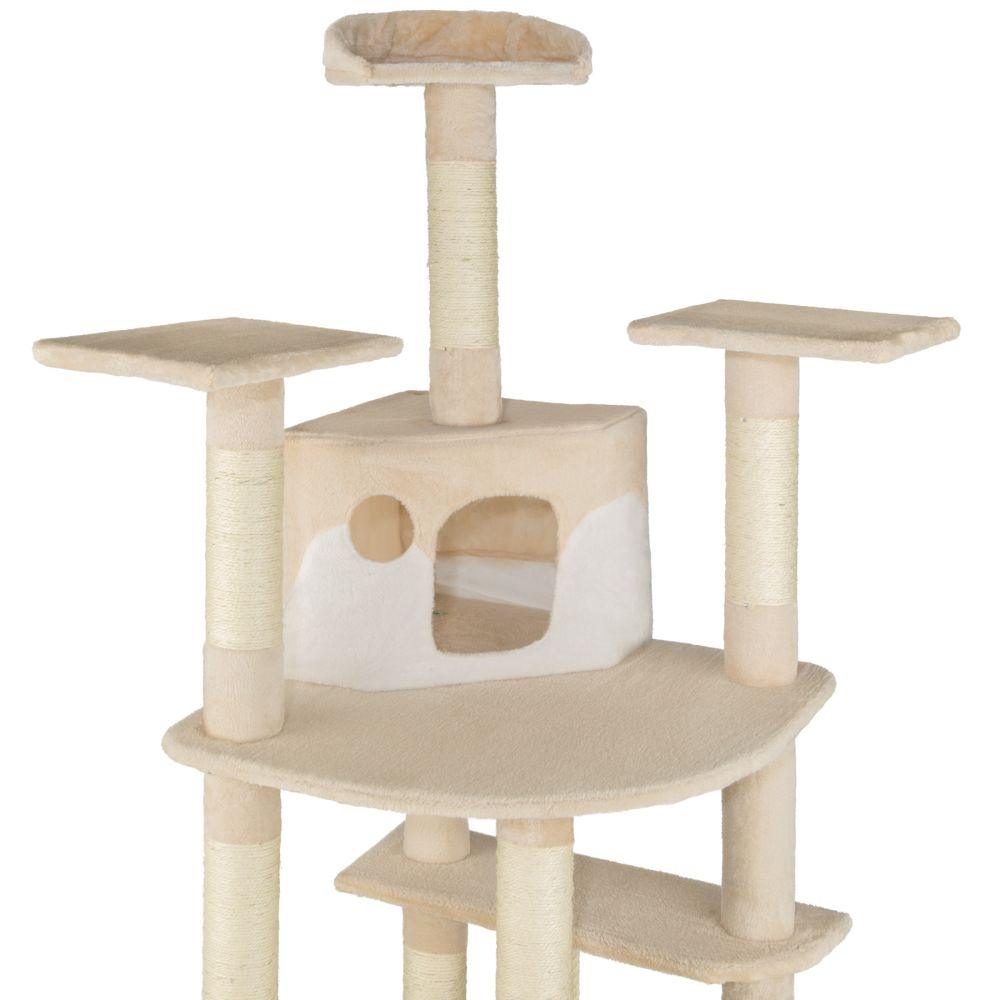 Tiragraffi per gatti 201 cm beige/bianco 3708077