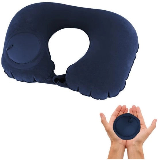 Cuscino per viaggio Opzionabile - Supporto - Cuscino per collo - Cuscino per aereo - Adattabile - Alto materiale Pluche - Pompino integrato - Cuscino per collo supporto