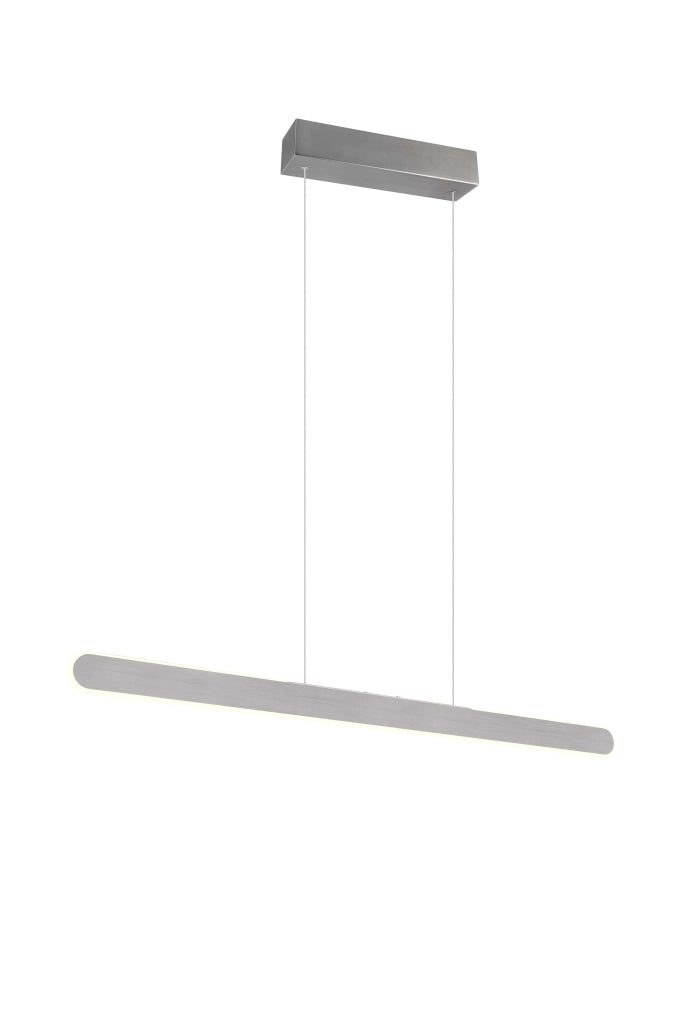 Lampada a sospensione LED a bi-emissione, metallo, alluminio, L 100 cm, Helios