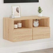 Mobile TV a Parete Rovere Sonoma 60x30x30 cm Legno Multistratocod mxl 86080