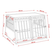 Gabbia per trasporto cani con doppia inclinazione posteriore senza divisorio 3708146