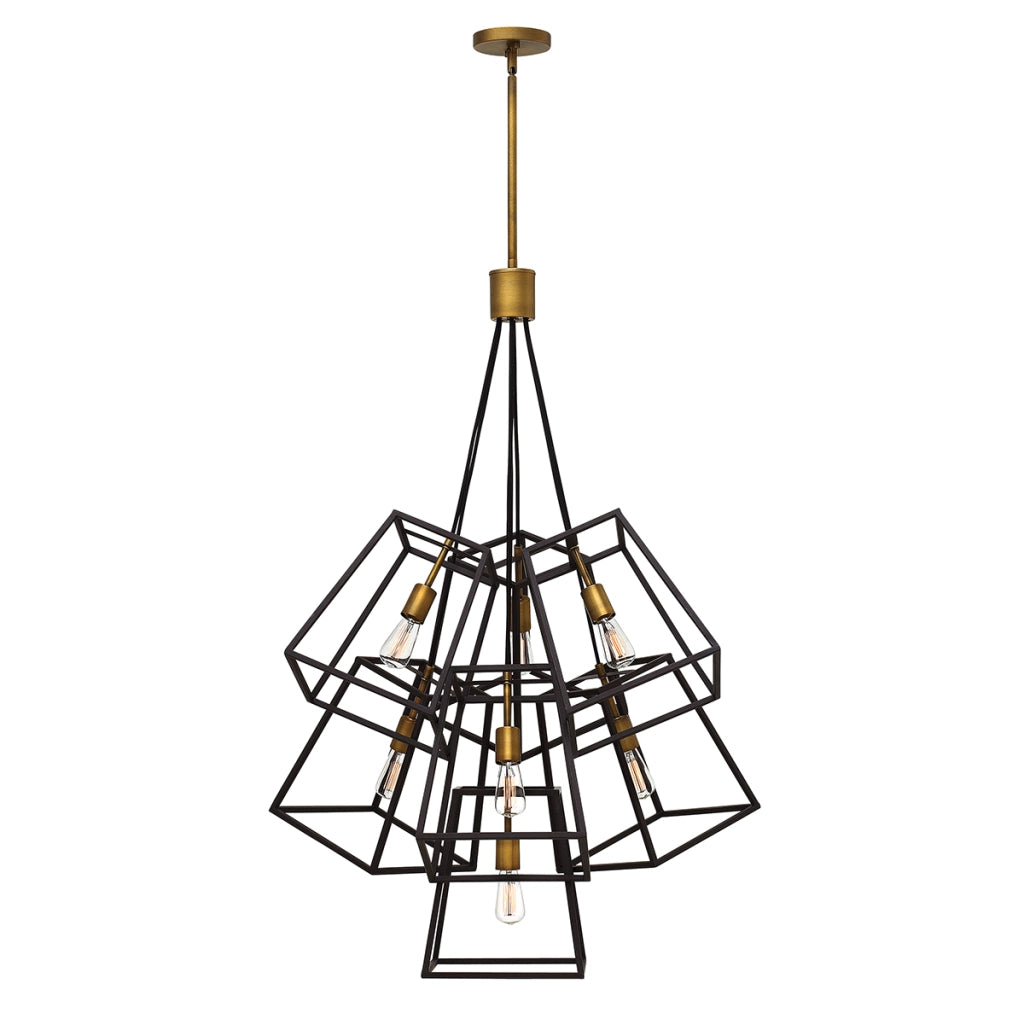 Lampadario moderno Fulton bronzo/ottone 7xE27 Hinkley