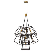 Lampadario moderno Fulton bronzo/ottone 7xE27 Hinkley