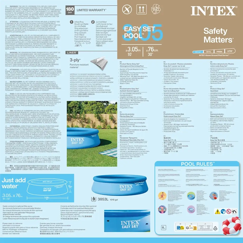 INTEX Piscina Easy Set 305x76 cm 3202747