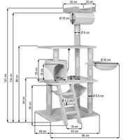 Tiragraffi per gatti 141 cm nero 3708130