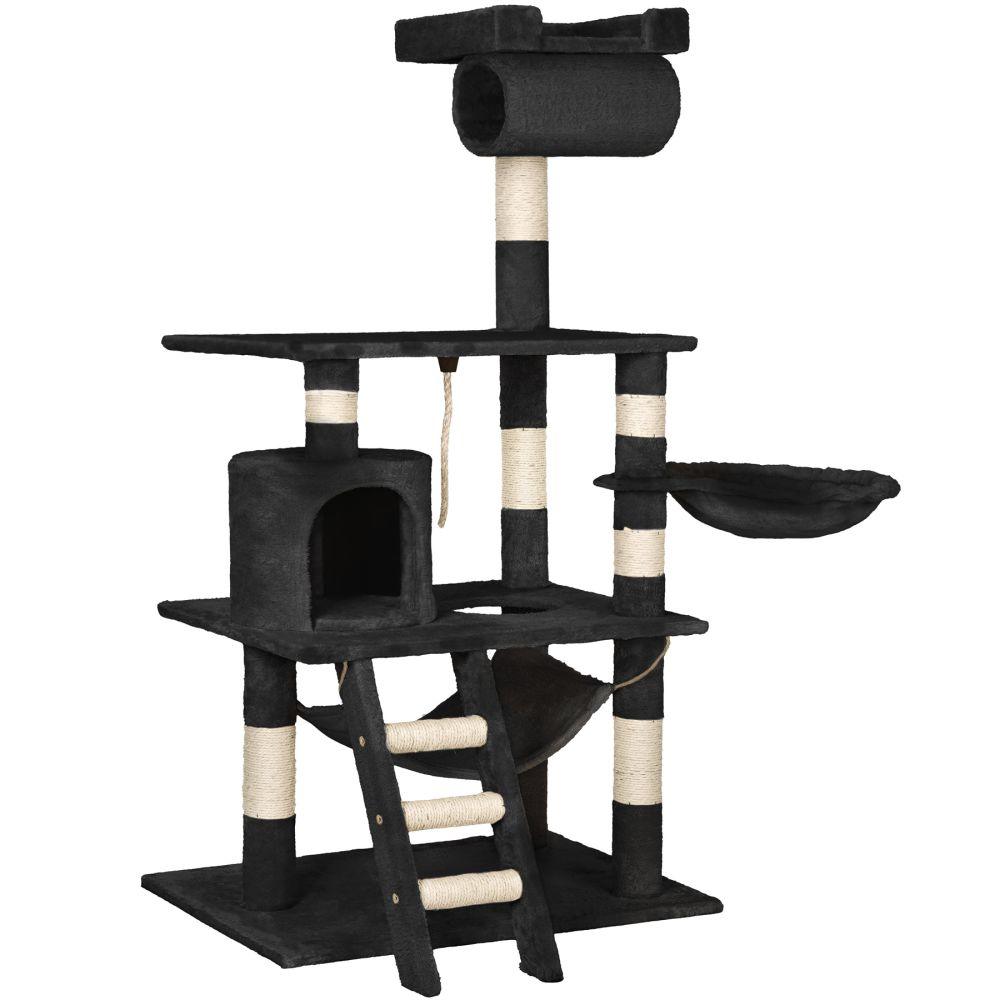 Tiragraffi per gatti 141 cm nero 3708130