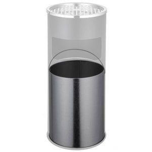 Posacenere da esterno di design con pattumiera in acciaio inox 30 litri nero 08_0000579