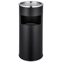 Posacenere da esterno di design con pattumiera in acciaio inox 30 litri nero 08_0000579