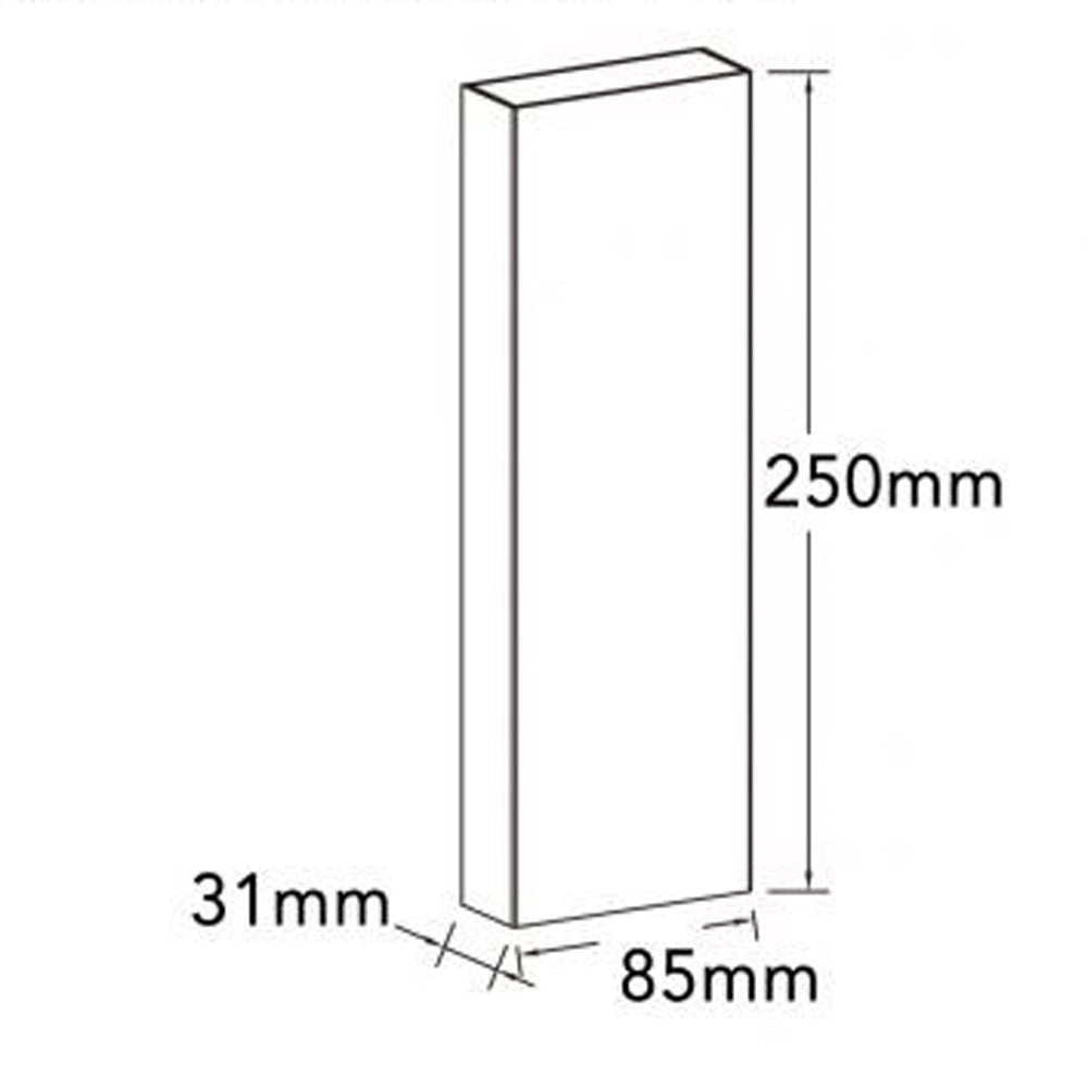 Trade Shop - Applique Da Esterno Rettangolare A Doppia Emissione Di Luce 8w Tecnologia Cct Ip65 2750-3c - Nero