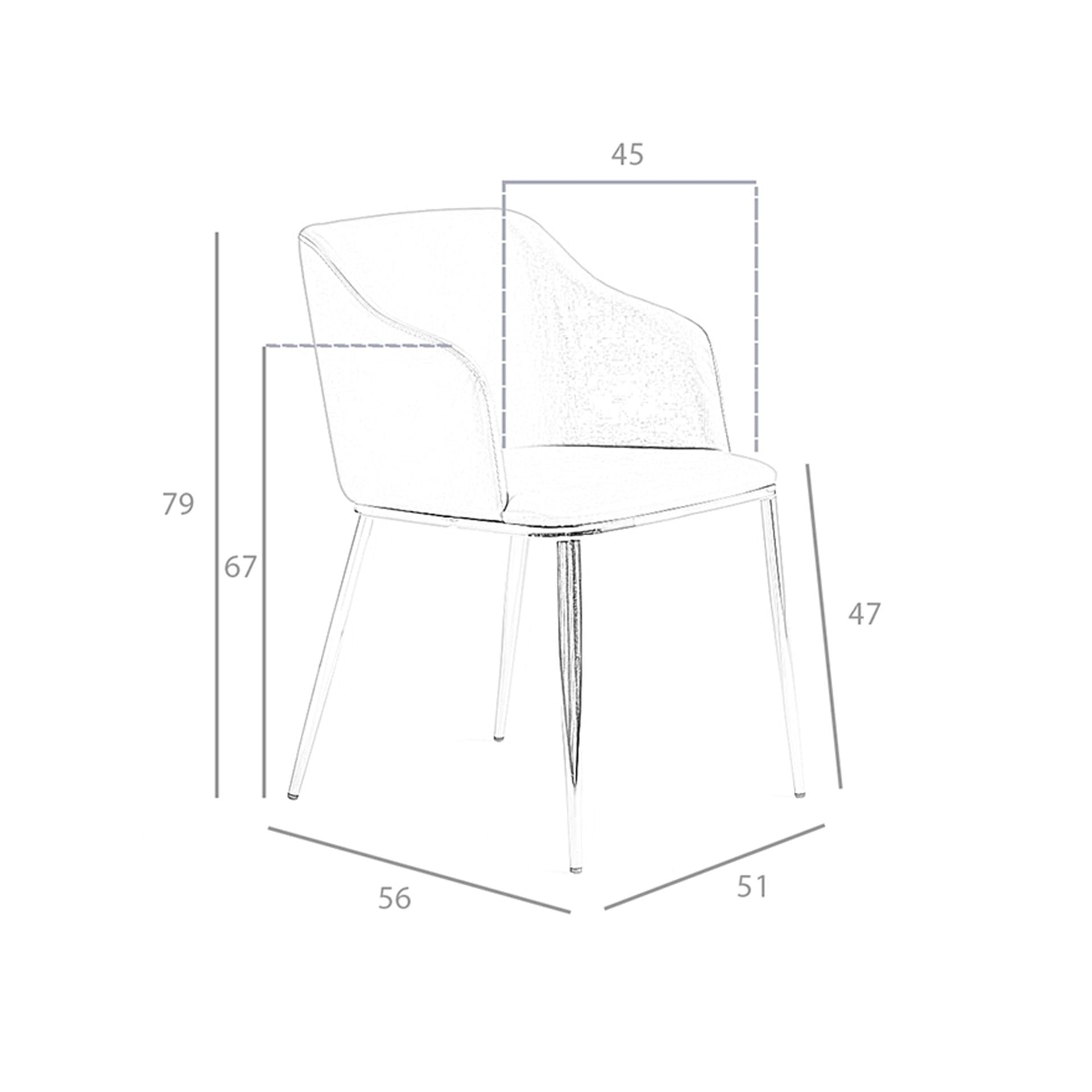 Sedia in ecopelle marrone