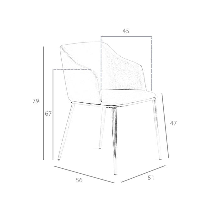 Sedia in ecopelle marrone