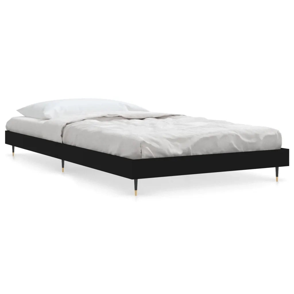 Giroletto-Struttura Letto Nero 90x200 cm in Legno Multistrato 502436