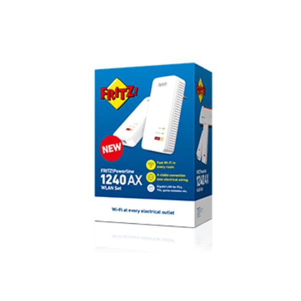 Fritz!powerline 1240 ax wlan set 1200 mbit/s collegamento ethernet lan wi-fi bianco 2 pz - 20003038