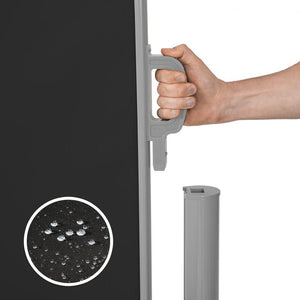 Tenda laterale oscurante per privacy schermo retrattile doppio nero 180 x 600 cm 2208136