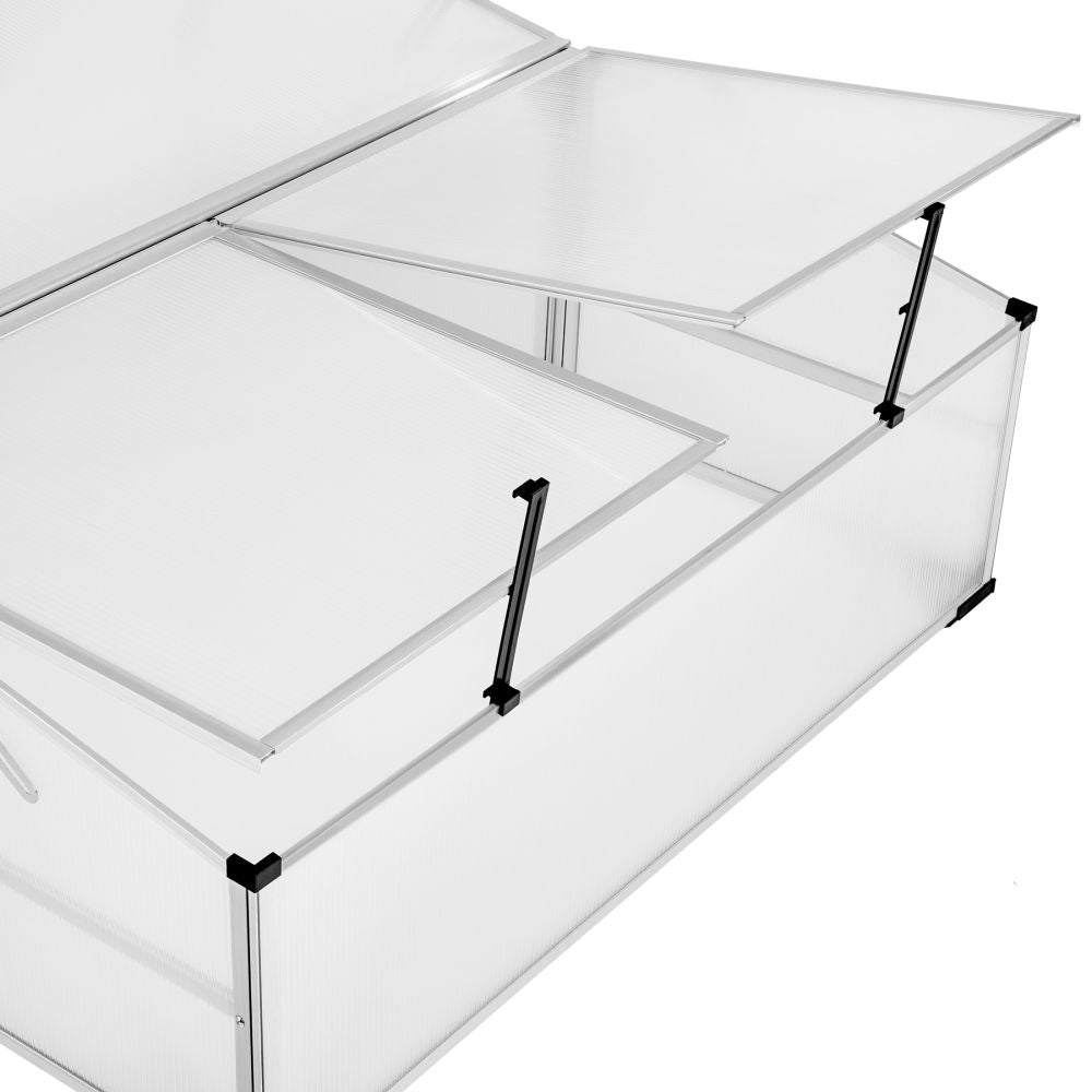 Mini serra da giardino in alluminio 102 x 102 cm in policarbonato 1608023