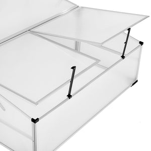 Mini serra da giardino in alluminio 102 x 102 cm in policarbonato 1608023