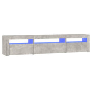 Mobile TV multimediale scaffale TV credenza mobile TV per sala da pranzo soggiorno camera da letto con luci LED 195 x 35 x 40 cm grigio 02_0026546