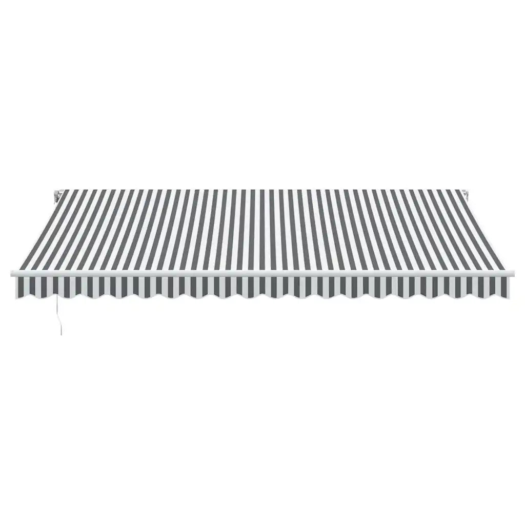 vidaXL Tenda Sole Retrattile Automatica 450x350 cm Antracite e Bianco